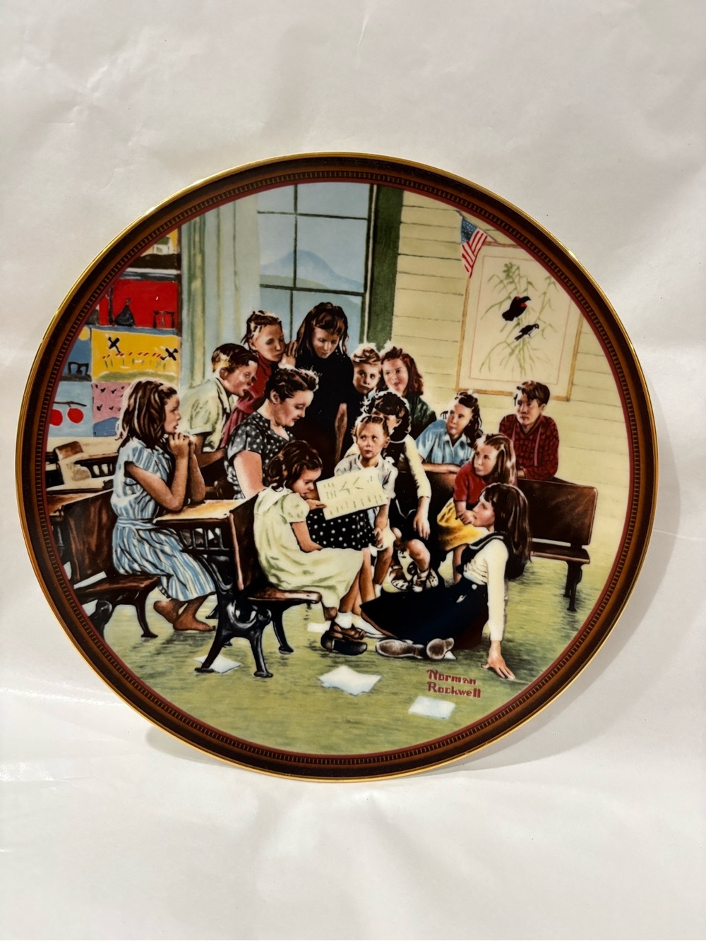 Norman Rockwell Collector Plate — ‘The Story Hour’